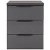 SÄNGBORD MUNDI -EXKLUSIV- - Grau Hochglanz/antracit, Modern, trämaterial (49/63,5/40cm) - Mömax