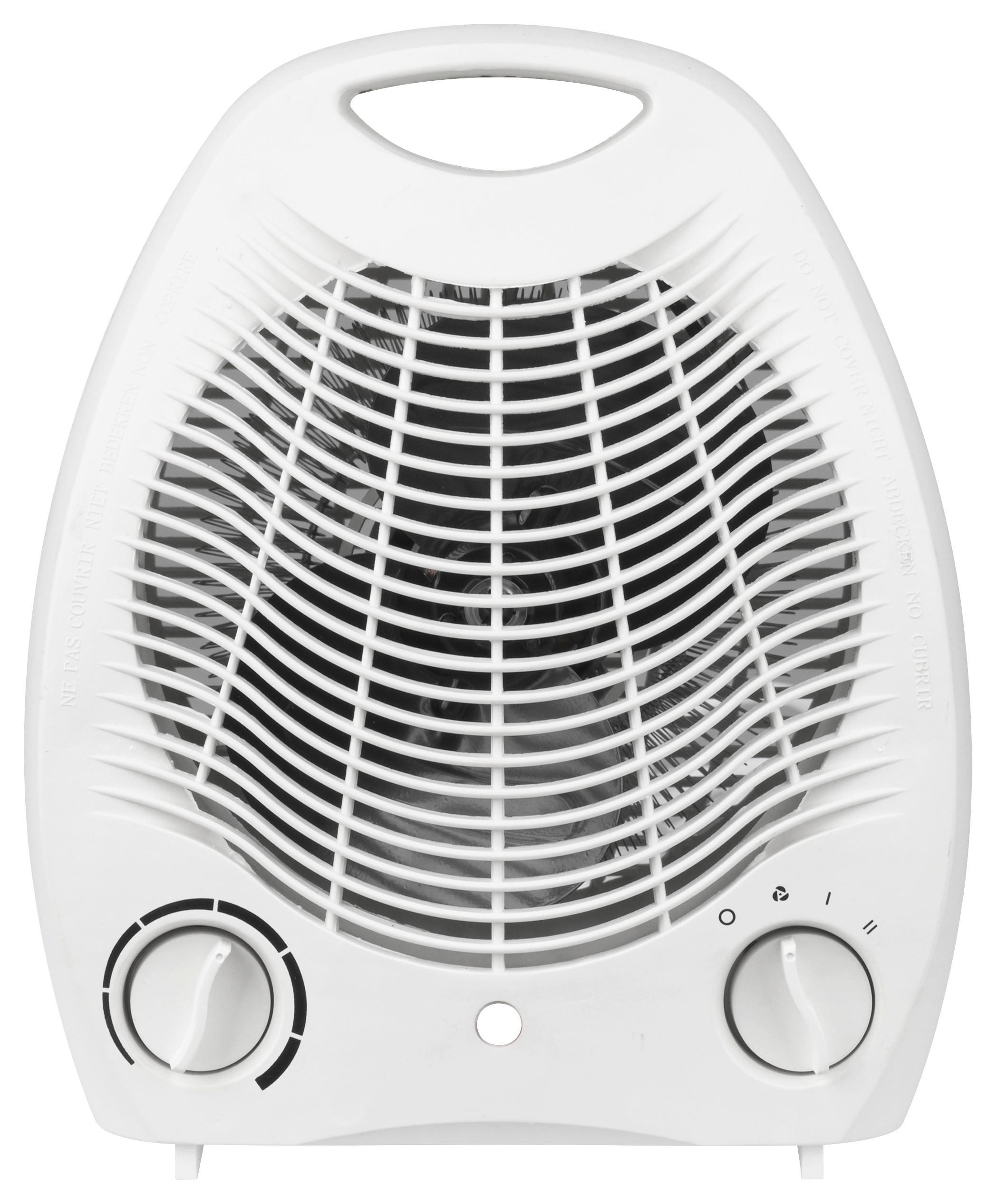 Heizstrahler Worm in Weiß max. 1000/2000 Watt - Weiß, KONVENTIONELL, Kunststoff (22/12,5/26cm) - Insido