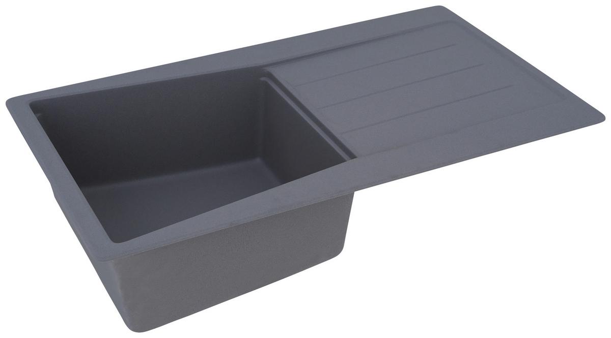 Granitspüle Seattle ca. 86x20x50 cm Grau - Grau, Trend, Stein (86/20/50cm) - Respekta