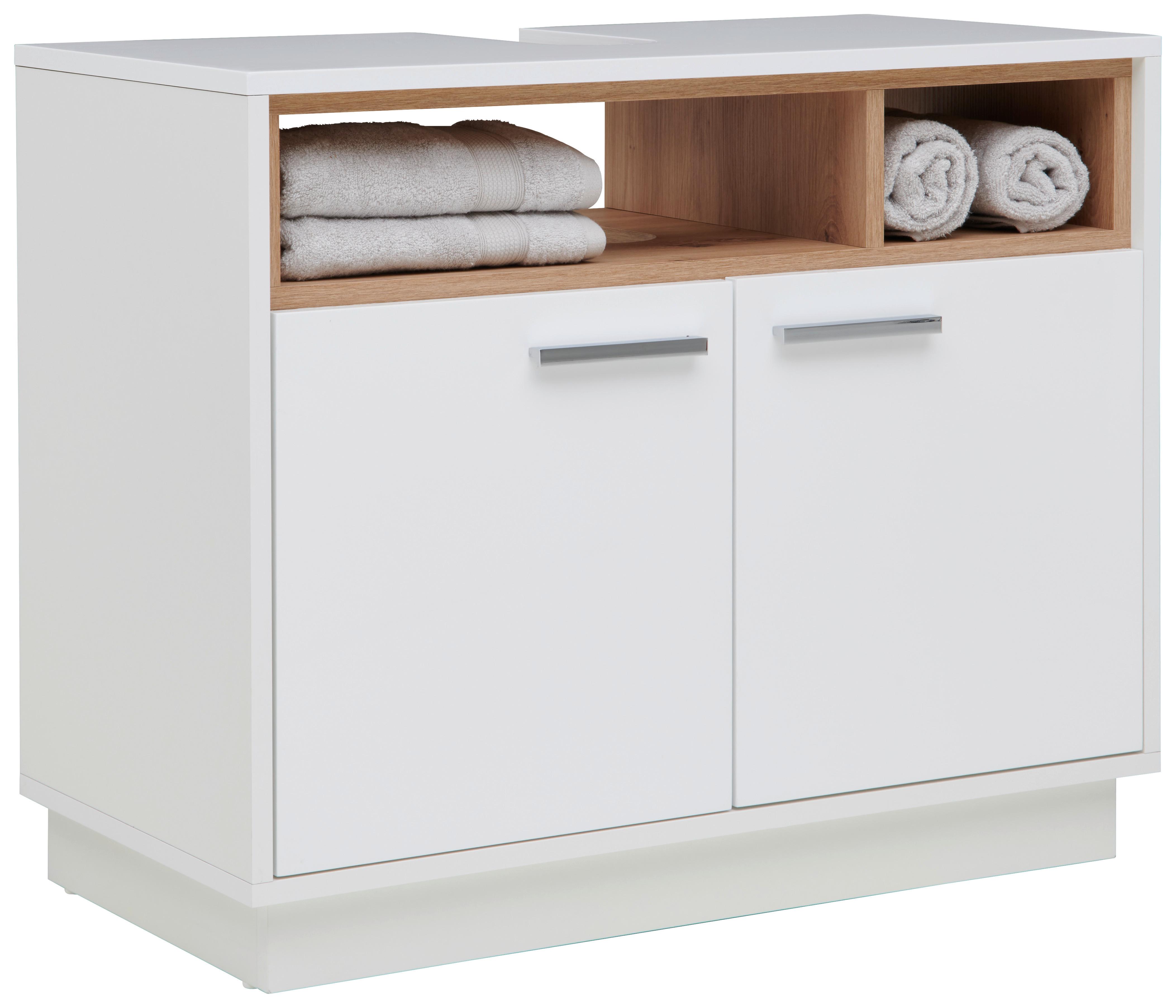 Ormarić Ispod Umivaonika Milano - boja hroma/bela, Moderno, metal/pločasti materijal (80/64/40cm) - Mömax