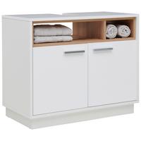 Element Ispod Umivaonika Milano - bijela/boje kroma, Moderno, drvni materijal/metal (80/64/40cm) - Mömax