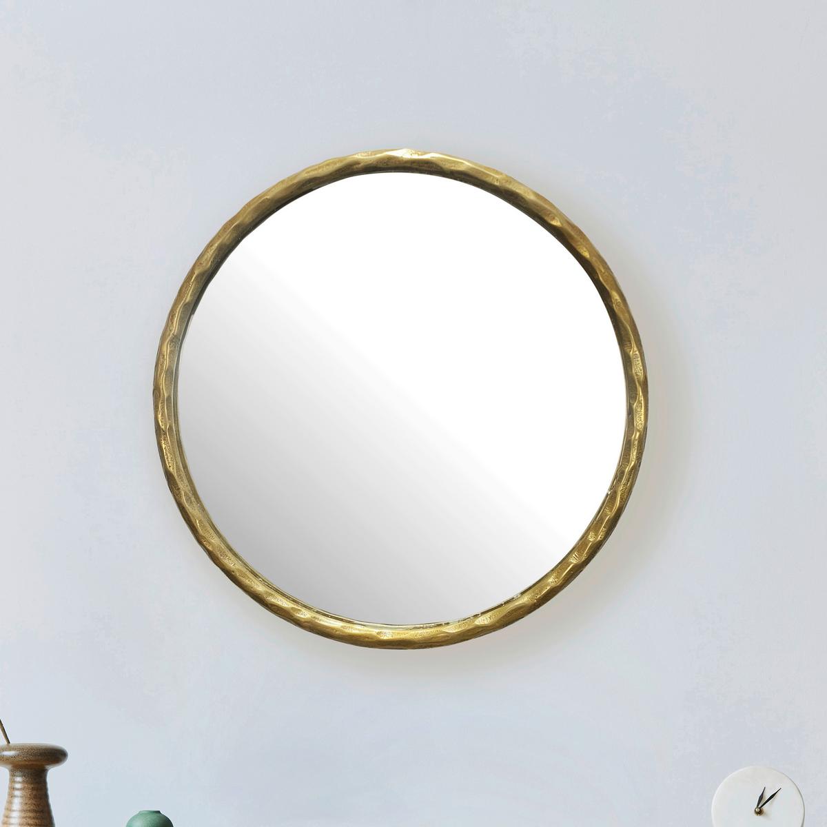 WANDSPIEGEL WL7.103 - Goldfarben, Design, Glas/Metall (60/60/4cm) - MID.YOU