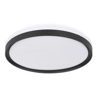 Led Stropna Svjetiljka Opal Crna Boja - bijela/crna, Design, metal/plastika (39/39/8cm) - Globo