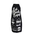 Schürze BBQ in Weiß/Schwarz - Schwarz/Weiß, Textil (60/84cm)