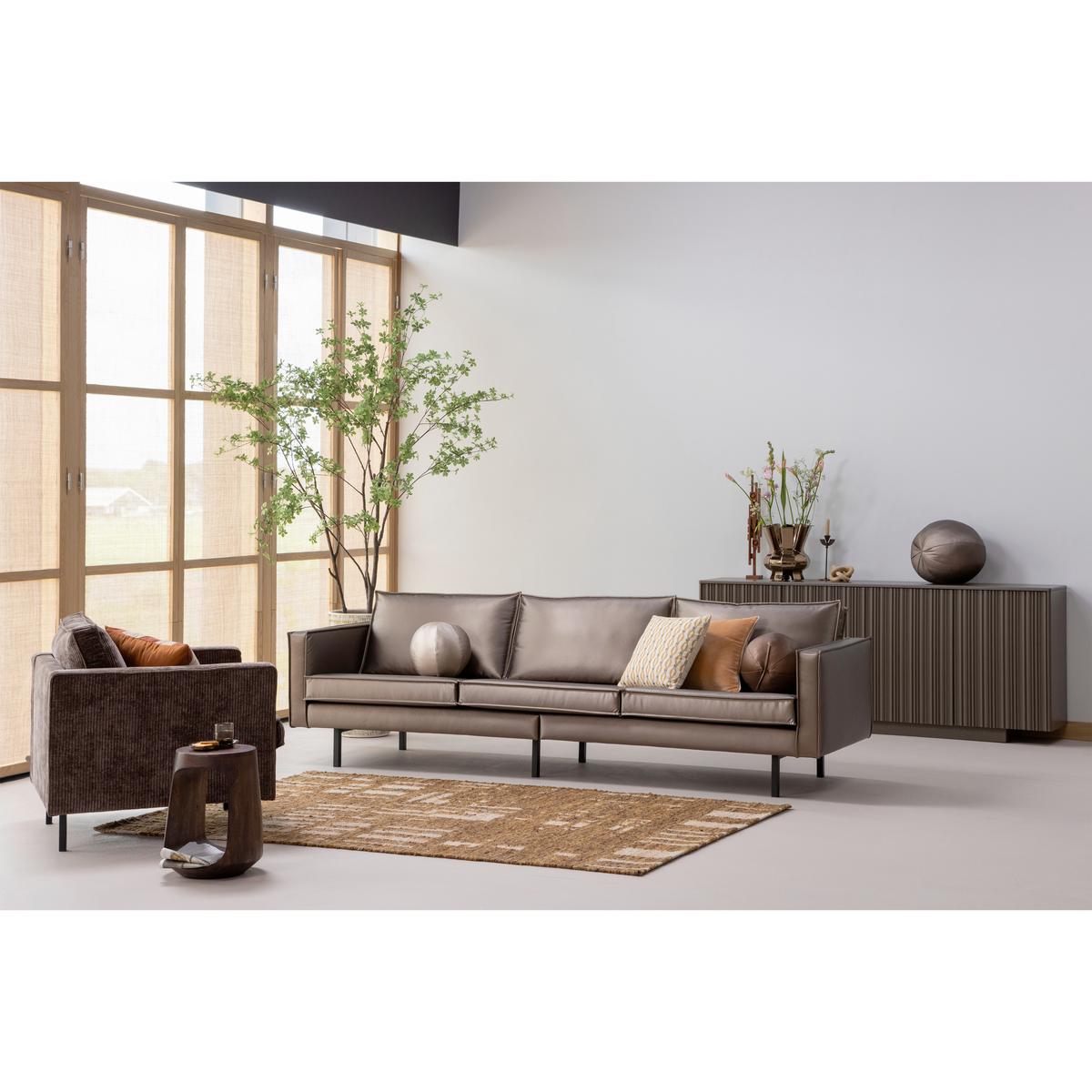 Pouf Rodeo Braun B: 30cm - Braun, Design, Textil (30/30/30cm) - Livetastic