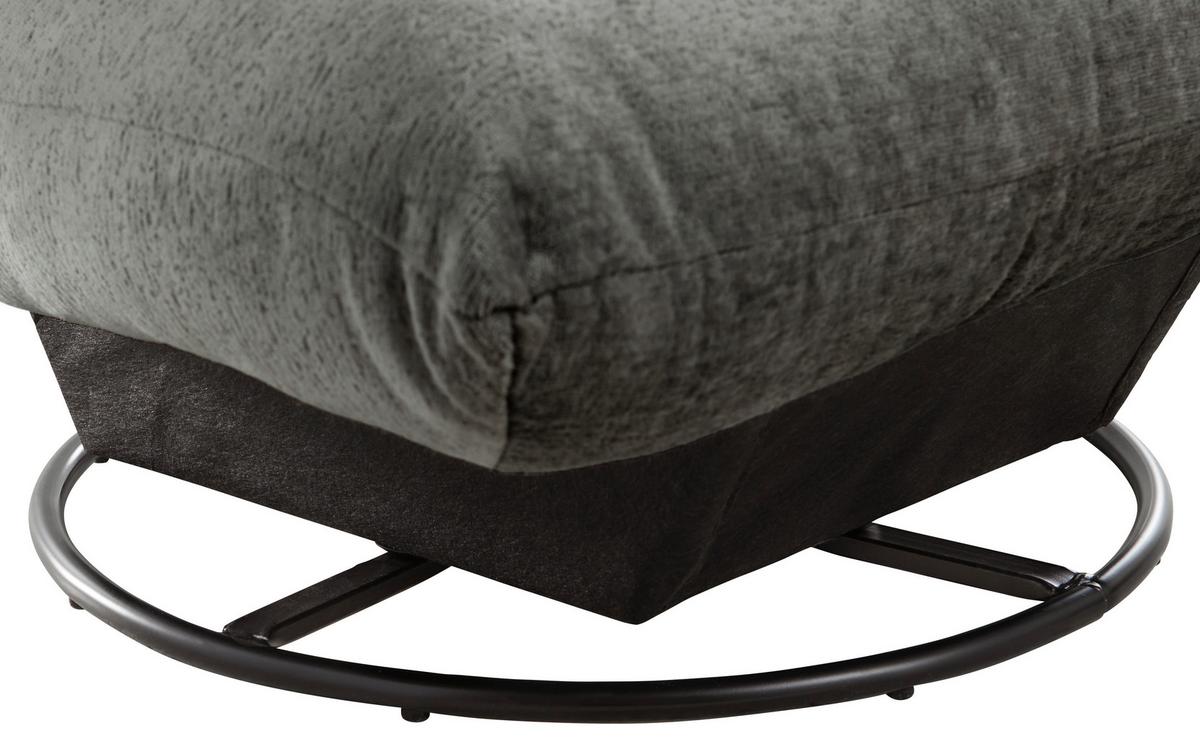 Relaxsessel Cremona Anthrazit - Anthrazit/Schwarz, Design, Textil/Metall (100/78/96cm) - Livetastic