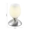 BORDSLAMPA CUP - vit/silver, Modern, metall/glas (12,5/12,5/18cm) - Mömax