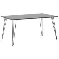 Schreibtisch Fynn Platingrau - Platinfarben/Schwarz, Design, Holzwerkstoff/Metall (160/80/74cm) - MID.YOU