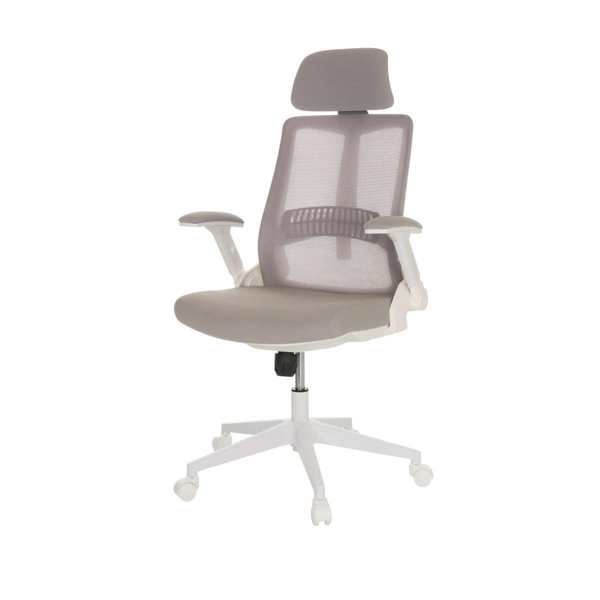 Pisarniški Stol Vendo W, Siva - siva/bela, Basics, umetna masa/tekstil (68/113-127/68cm) - MID.YOU