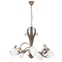 Kronleuchter Sonia Bronzefarben max. 6 Watt - Bronzefarben, Basics, Glas/Metall (70/100cm)