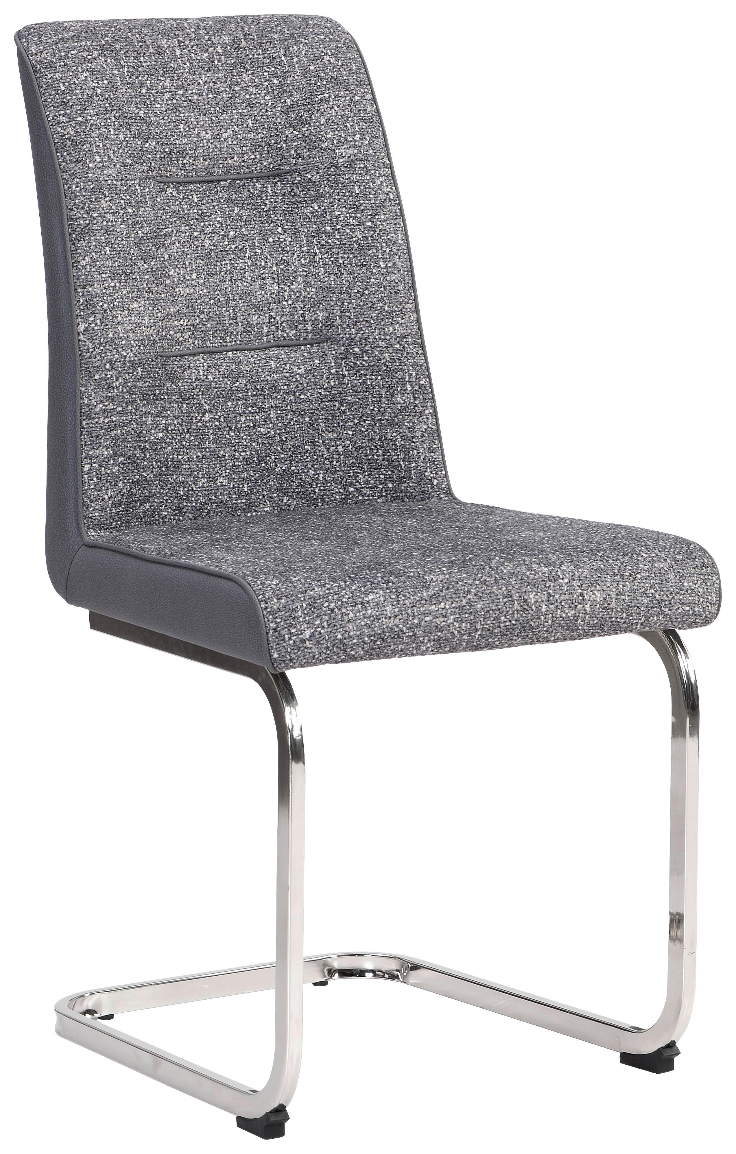 Nihajni Stol Astrid, Siva - siva/barve niklja, Konvencionalno, kovina/tekstil (48/95/60cm)