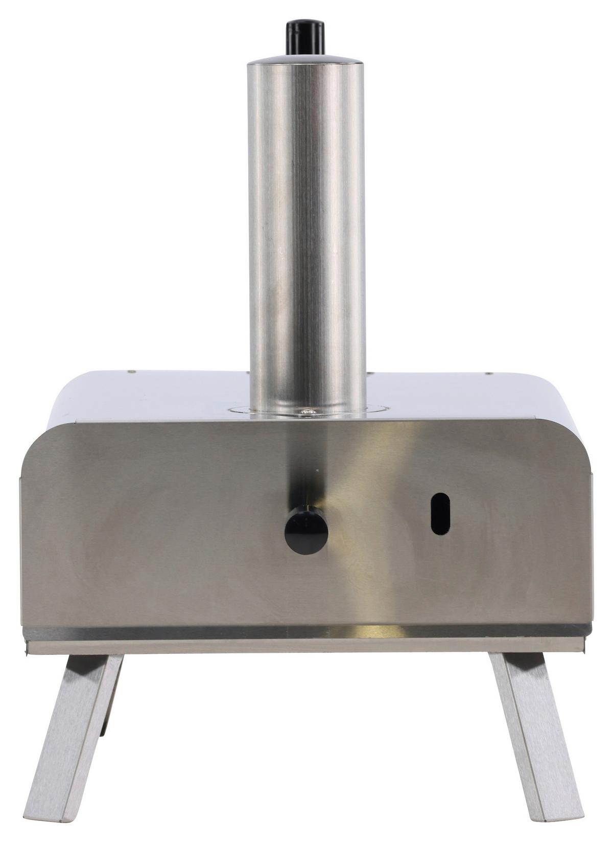 Pizzaofen Digos ca. 85,8x49,9x37 cm Silber - Silberfarben, KONVENTIONELL, Metall (85.8/49.9/37cm) - Gardenson