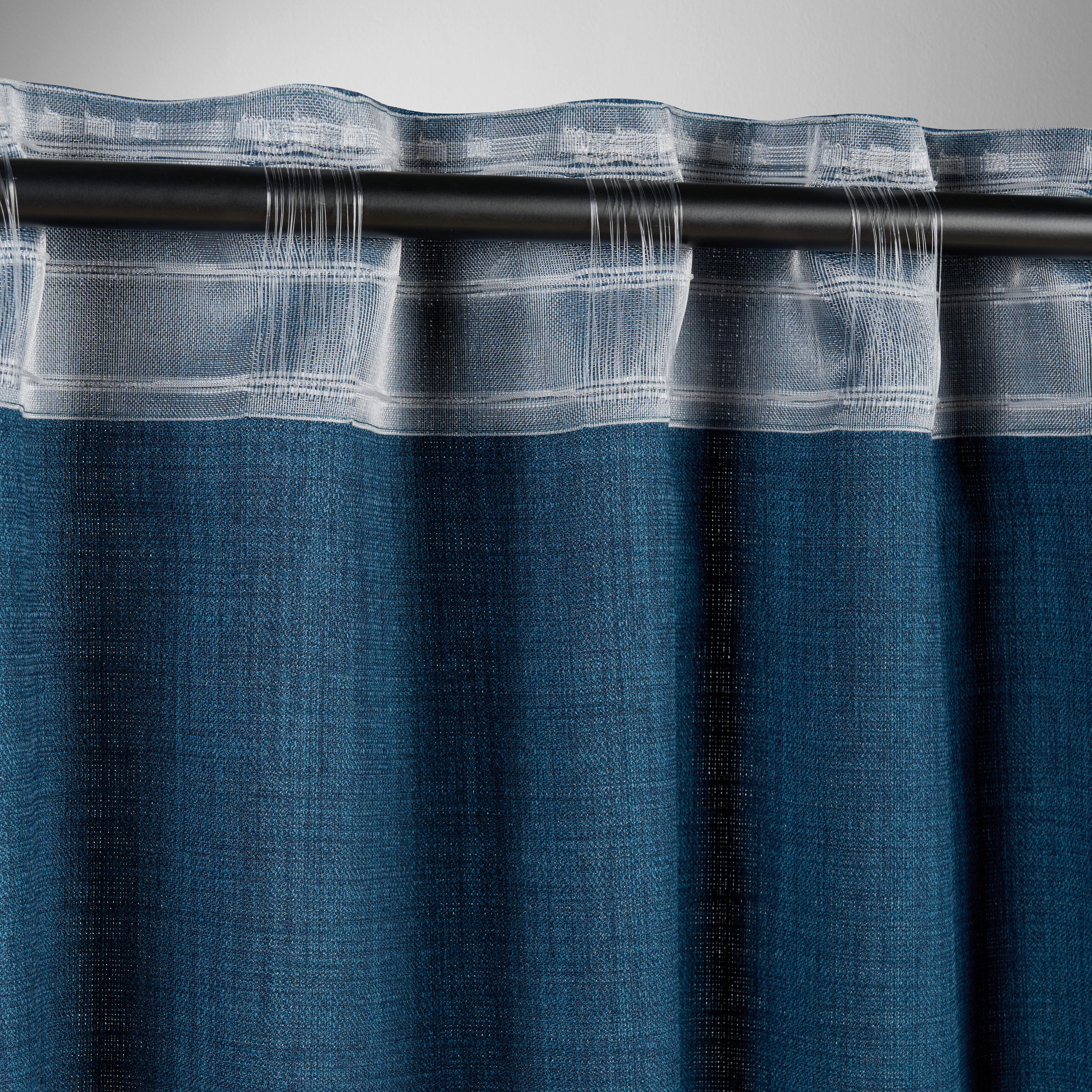 GARDINLÄNGD LEO - blå, Modern, textil (135/300cm) - Premium Living