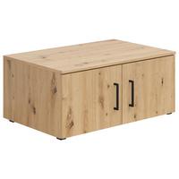 Aufsatzschrank Multistauraum Eiche Artisan - Schwarz/Eiche Artisan, MODERN, Holzwerkstoff/Kunststoff (80/35/52cm) - Based