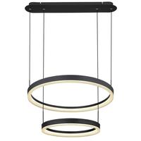 Viseča Led-svetilka Augusto, S Sijalko - zlate barve/črna, Design, kovina/umetna masa (66,5/60/150cm) - Globo