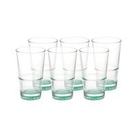 KOMPLET SZKŁA STOŁOWEGO AGNETO - zielony, Modern, szkło (420ml) - Bessagi Home