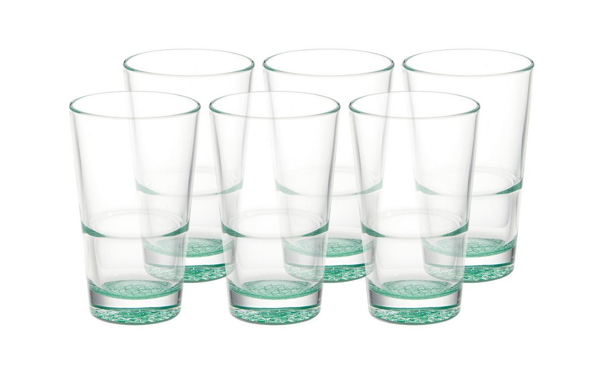 KOMPLET SZKŁA STOŁOWEGO AGNETO - zielony, Modern, szkło (420ml) - Bessagi Home