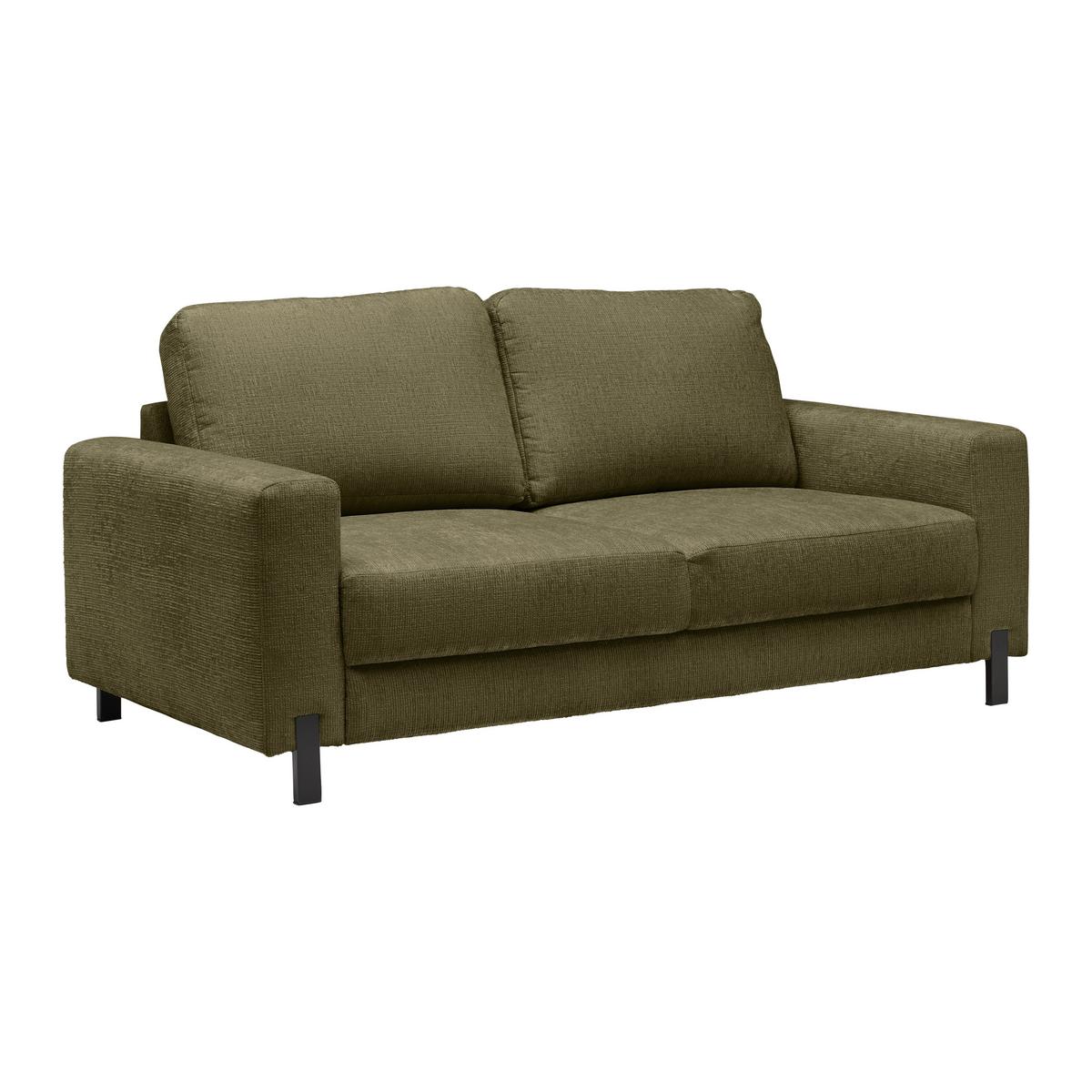 2-Sitzer-Sofa Piega Grün - Schwarz/Grün, MODERN, Textil/Metall (189/66-87/96cm) - Mömax