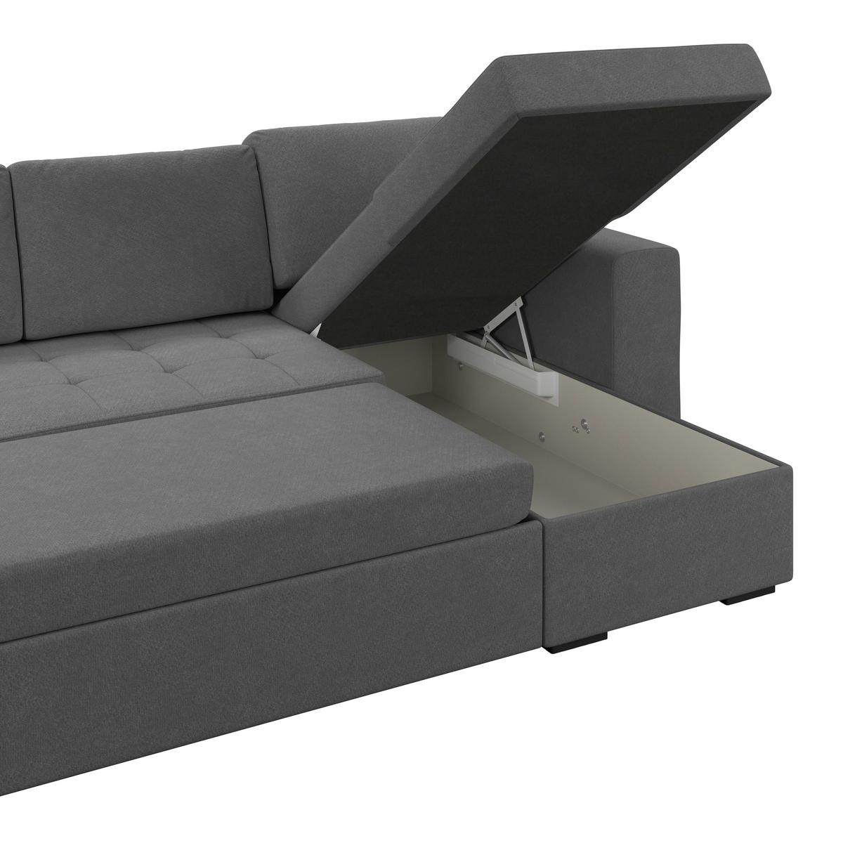 Kutna Garnitura Jan - antracit, Trend, tekstil (247/155cm)