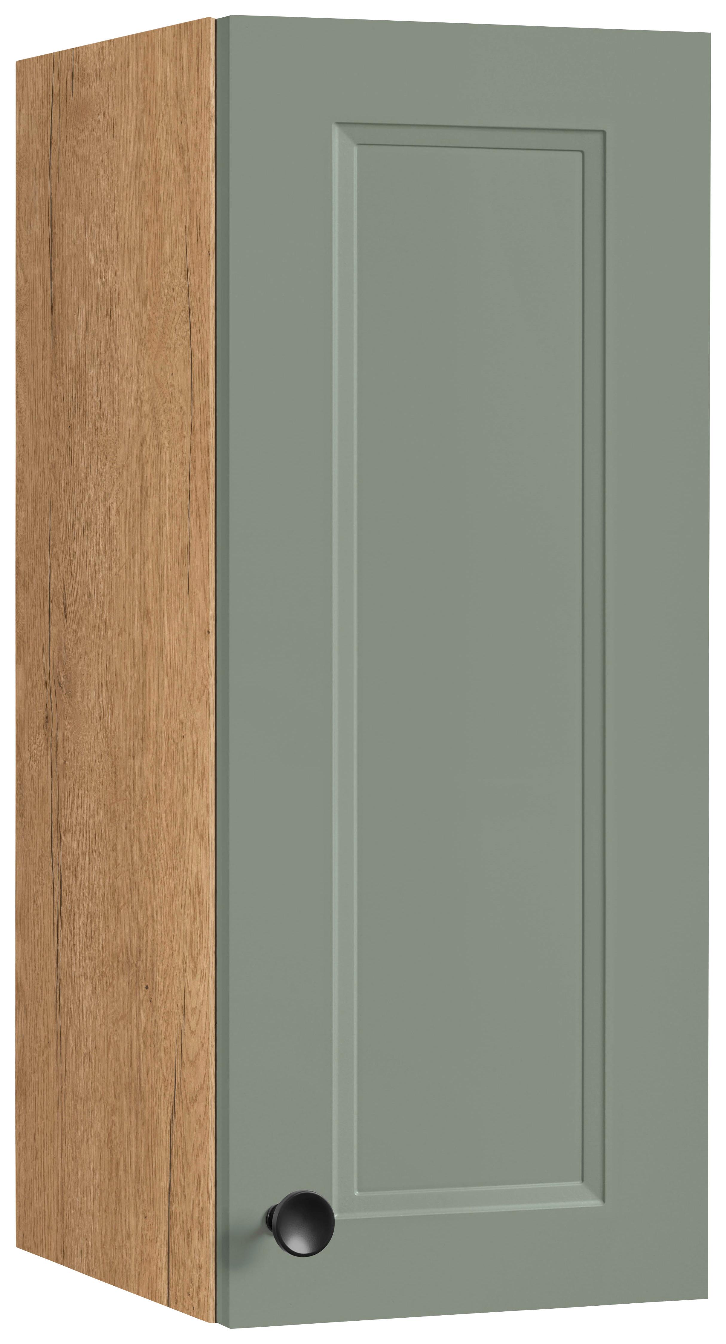 Küchenoberschrank Cascada Grün - Eichefarben/Schwarz, MODERN, Holzwerkstoff/Metall (30/72/35cm) - Nobilia
