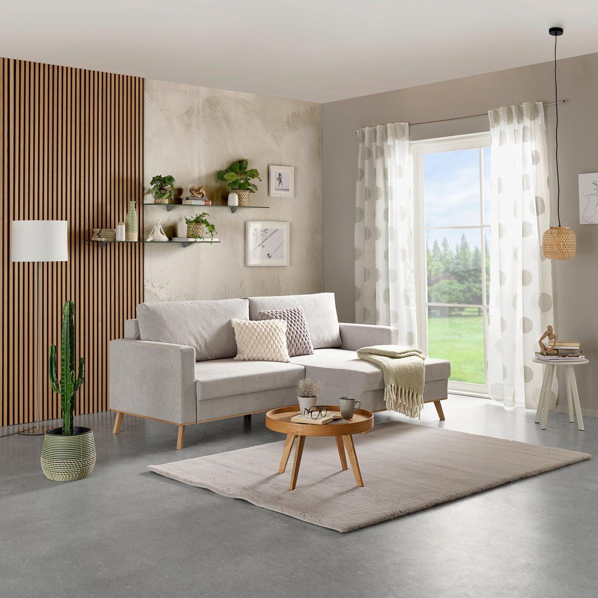 Coltar CARINI - gri deschis, Basics, textil (222/152cm) - Modern Living