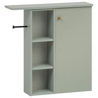 Viseča Omara Bjarne, Pastelno Zelena - barve hrasta/zelena, Moderno, leseni material/les (70,7/74,2/17cm) - Stylife