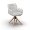 STOL MED ARMSTÖD MAILO - ljusgrå/naturfärgad, Modern, metall/trä (56/92/62cm) - Bessagi Home