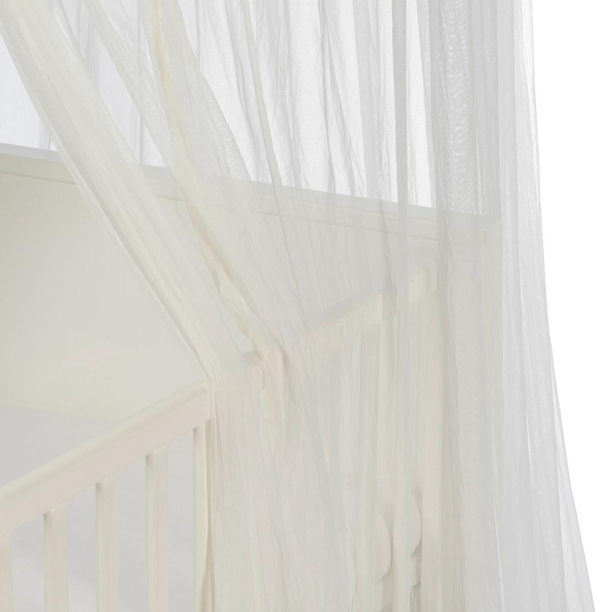 BALDACHIM NAD ŁÓŻKO ROMANTIK - biały, Basics, tkanina (71/235cm) - Patinio