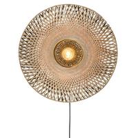 Falilámpa Kalimantan/w20/bn - fekete/világosbarna, Natur, természetes anyagok (87/20cm) - Good & Mojo