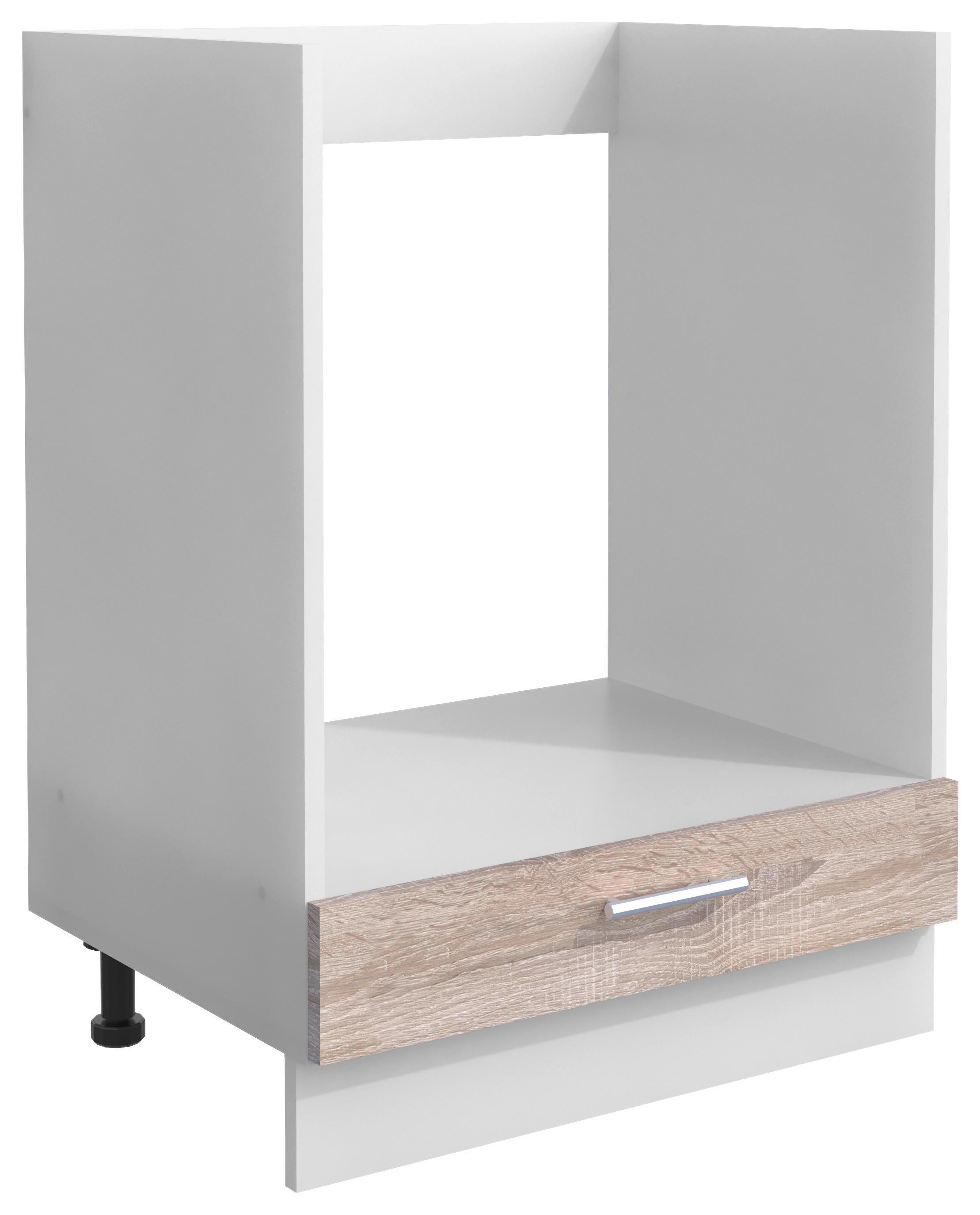 Omara Za Vgradnjo Štedilnika Esilo, Hrast, Bela - bela/barve aluminija, Design, kovina/leseni material (60/82/46cm) - MID.YOU