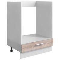 Omara Za Vgradnjo Štedilnika Esilo, Hrast, Bela - bela/barve aluminija, Design, kovina/leseni material (60/82/46cm) - MID.YOU