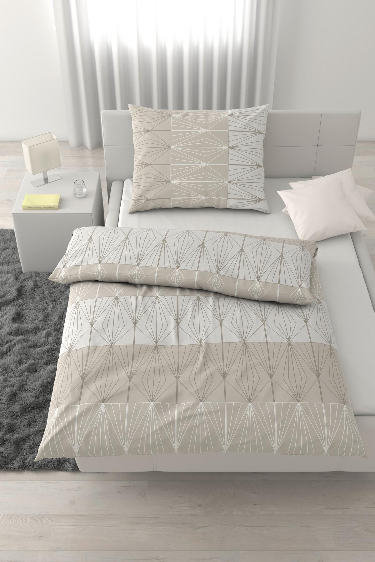 Posteljnina Dubai - biserna, tekstil (140/200cm) - Mömax