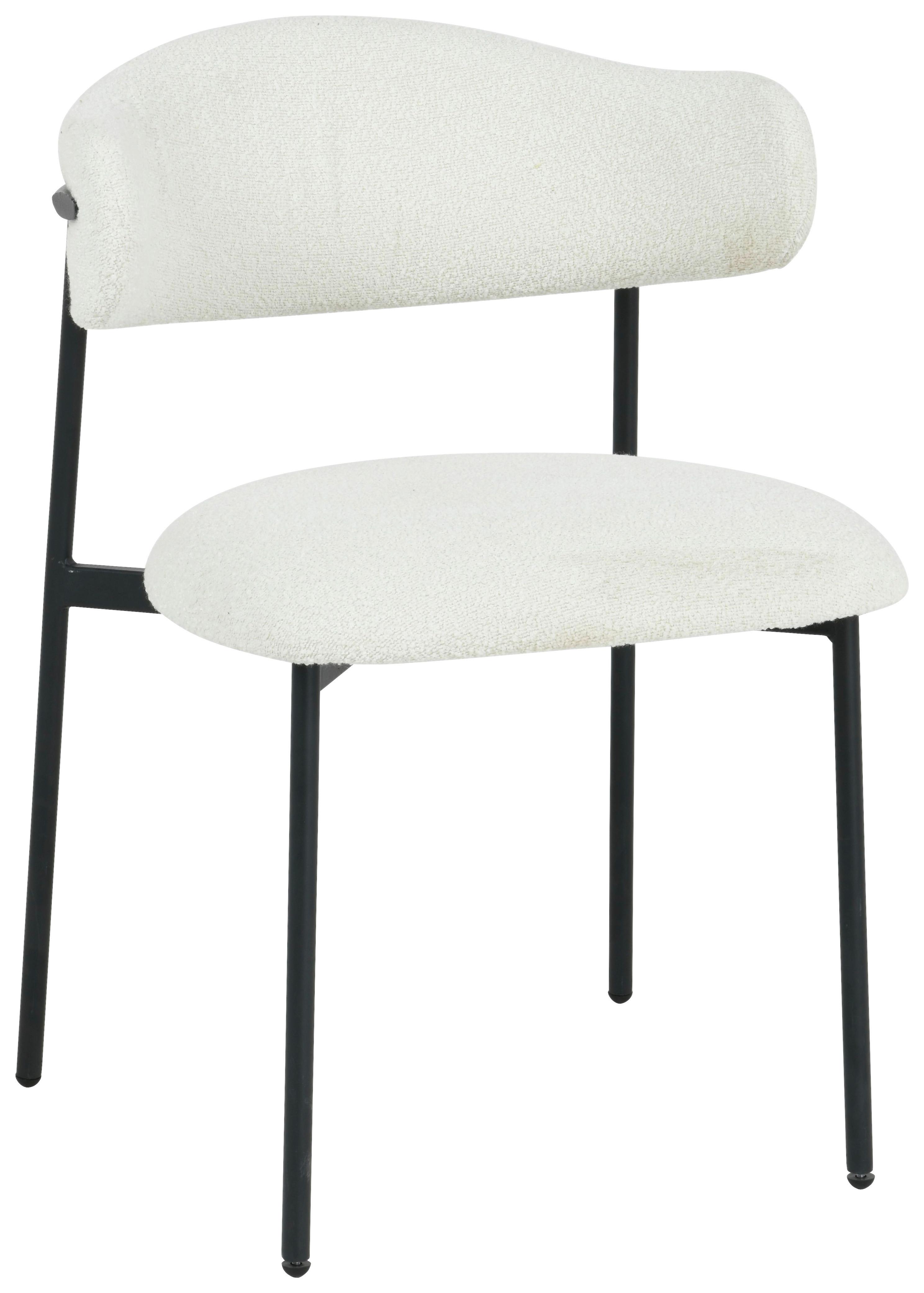 KRZESŁO MIJOU - biały/czarny, Design, metal/tkanina (55/78/58cm) - Boxxx