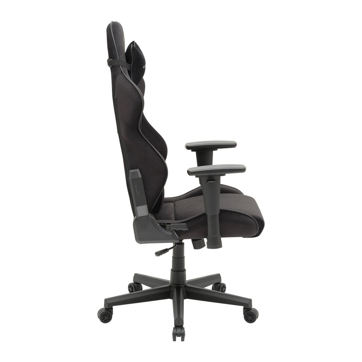 Gamingstuhl Gladiator Schwarz - Schwarz, Modern, Kunststoff/Textil (70/126/70cm) - Dxracer