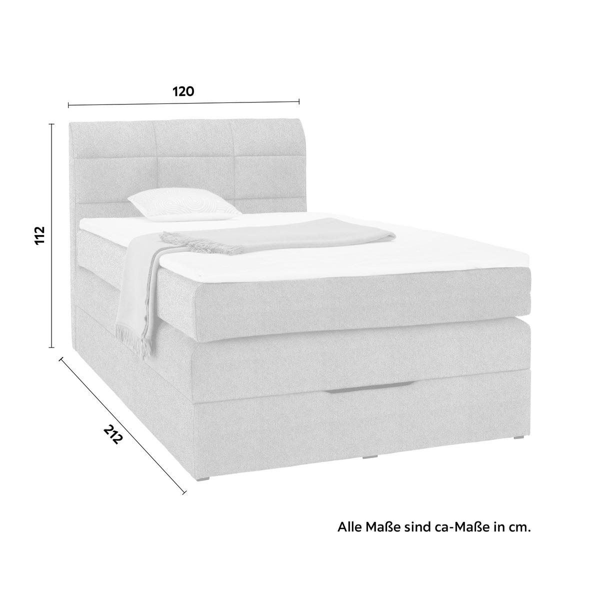 Boxspringbett Runner in Fango ca. 120x200cm - Fango, Textil (120/200cm) - Mömax