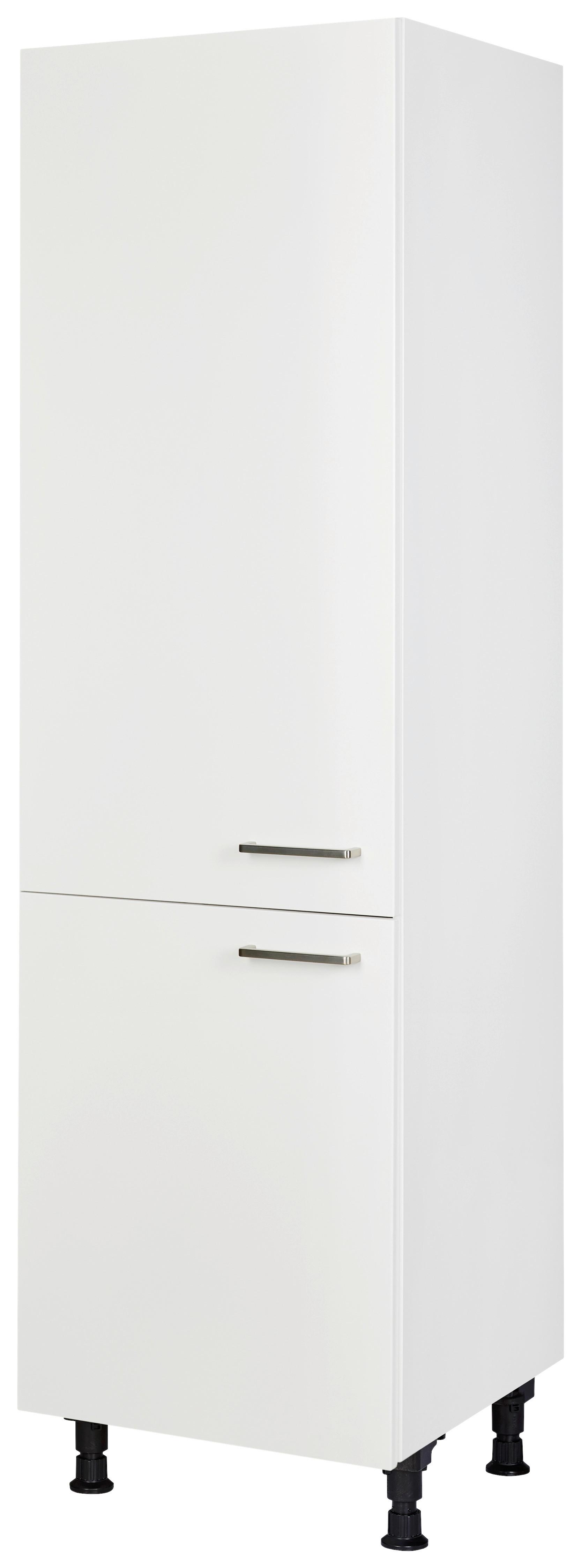 Geräteumbauschrank Touch Weiß - Edelstahlfarben/Weiß, MODERN, Holzwerkstoff/Metall (60/216,6/58cm) - Nobilia