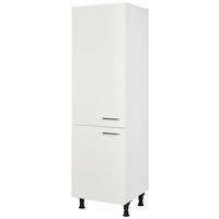 Geräteumbauschrank Touch Weiß - Edelstahlfarben/Weiß, MODERN, Holzwerkstoff/Metall (60/216,6/58cm) - Nobilia