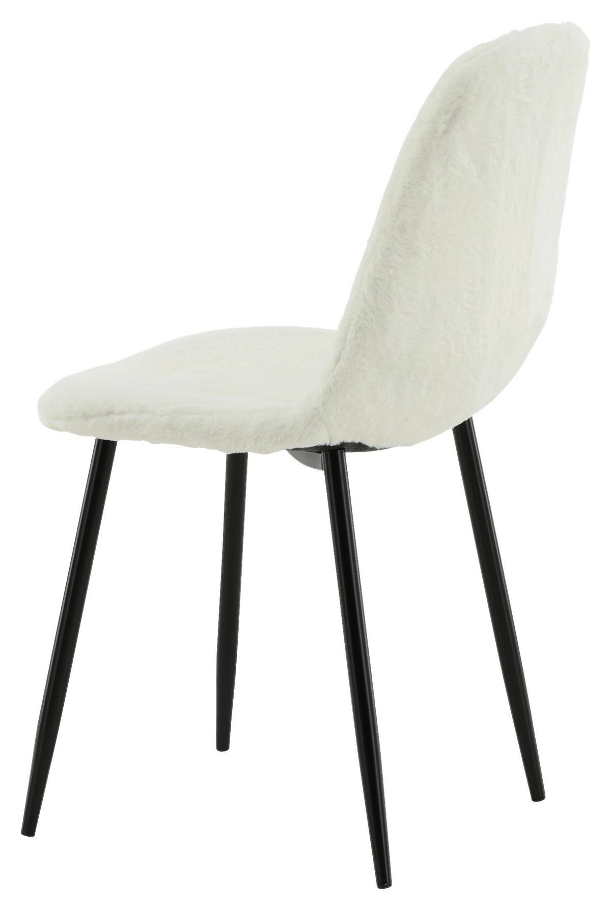 STUHL-SET POLAR - Schwarz/Weiß, Design, Textil/Metall (44/87/53cm) - Livetastic