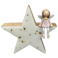 Dekostern Kristi Rosa/Weiss - Weiss/Rosa, Konventionell, Holzwerkstoff/Kunststoff (19/19/1,8cm) - Mömax