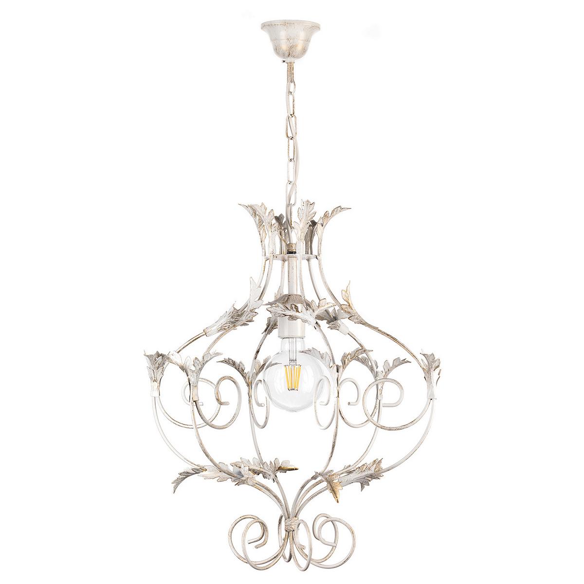 Hängeleuchte Contessa Weiß max. 22 Watt - Weiß, KONVENTIONELL, Metall (45/105cm)