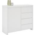 Comodă Lario - alb, Modern, compozit lemnos (112,4/96,4/40cm) Comodă Lario - alb, Modern, compozit lemnos (112,4/96,4/40cm)