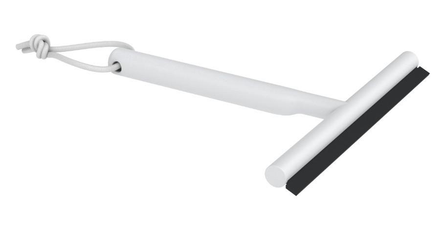 Zuhanykabin-lehúzó Naime - Fehér, modern, Műanyag (19,9/27/2cm) - Premium Living