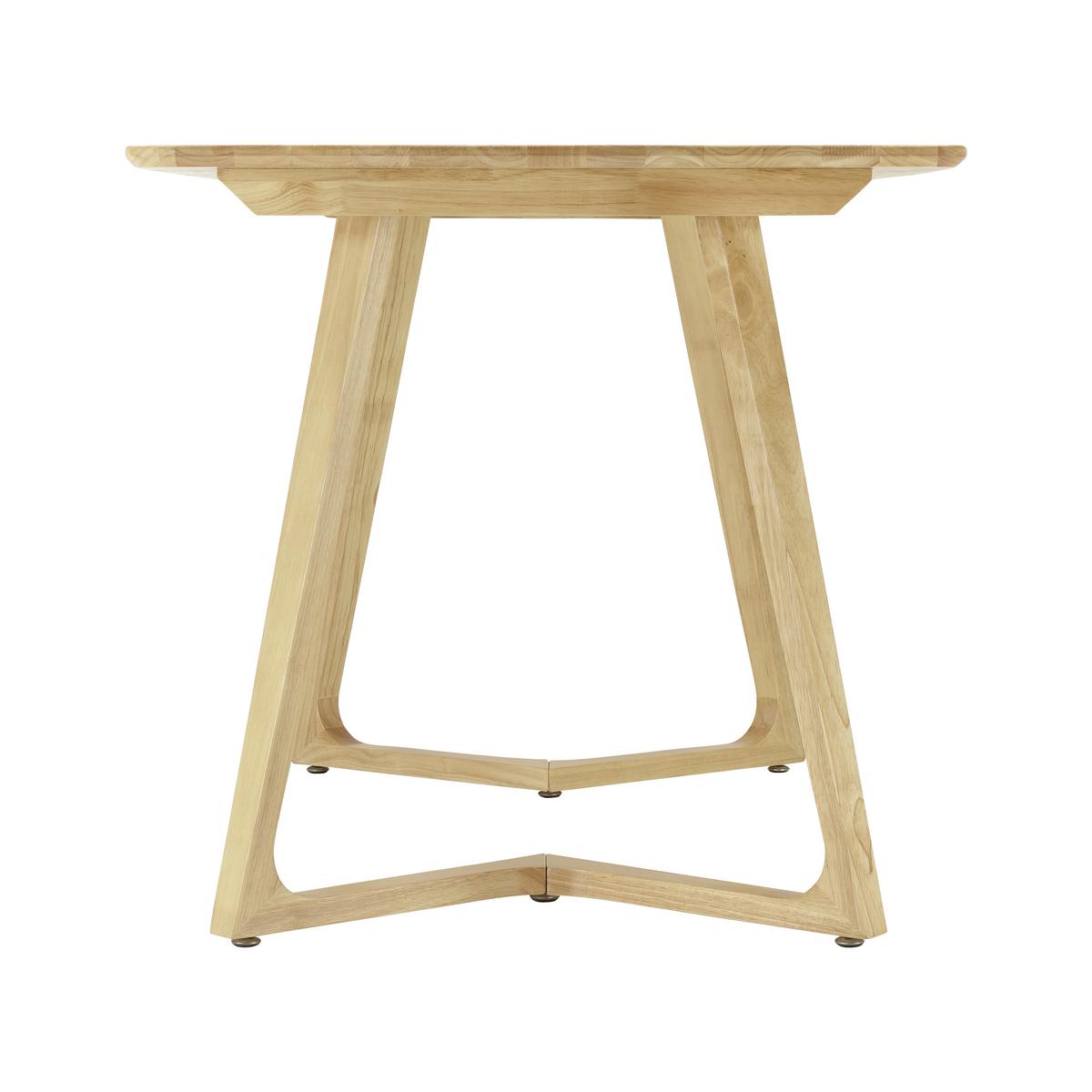 Esstisch Colin in Holz Kautschuk massiv ca. 140x75 cm - Naturfarben, MODERN, Holz (140/75/80cm) - Bessagi Home