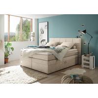 Boxspringbett Tacoma 3 inkl. Topper ca. 180x200 cm Sandf. - Sandfarben, KONVENTIONELL, Kunststoff/Textil (180/200cm) - MID.YOU