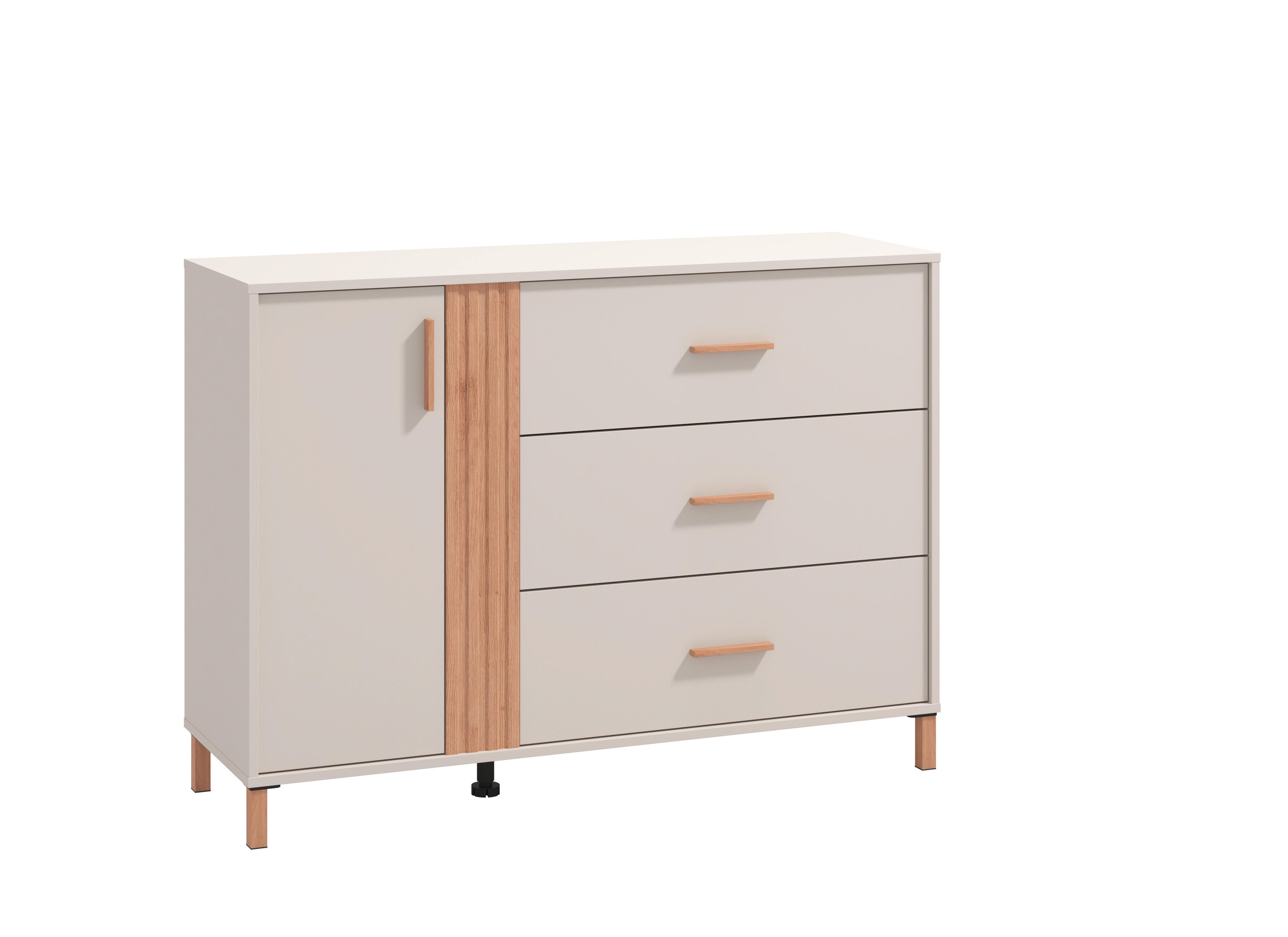 Komód Belfort - kasmír, Modern, faalapú anyag (125/90/40cm)