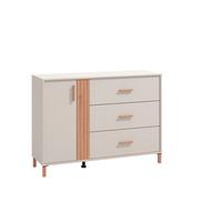 Komód Belfort - kasmírszínű, Modern, faalapú anyag (125/90/40cm)