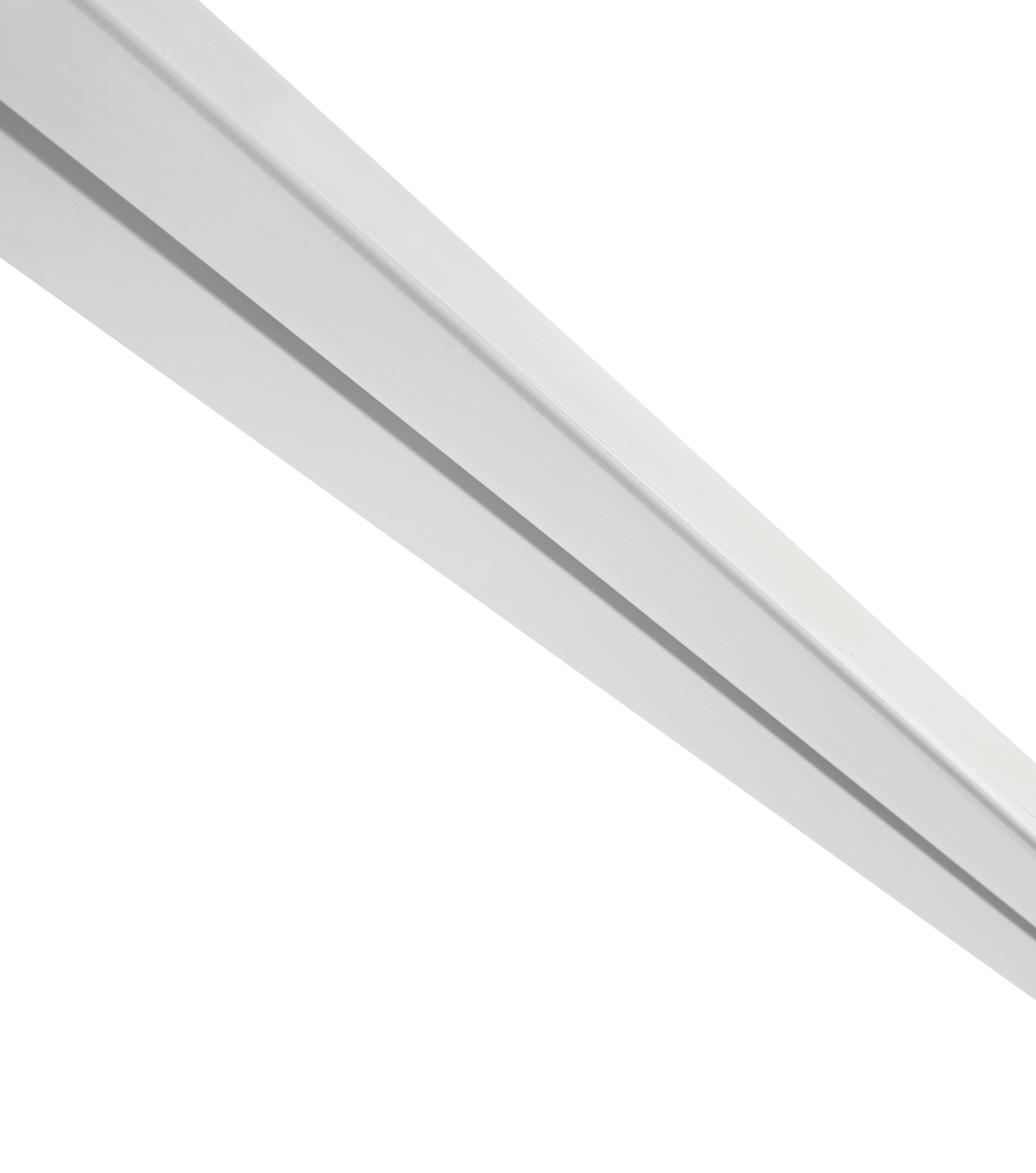 Vorhangschiene Amelie in Weiß ca. 120cm - Weiß, Kunststoff (120/4,8/1,7cm) - Modern Living