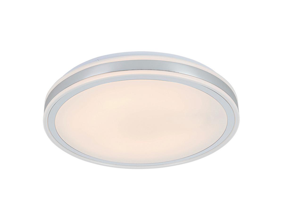 Stropna Led-svetilka Farbi - barve kroma/bela, Moderno, kovina/umetna masa (38/38/6cm) - Mömax