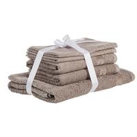 ZESTAW RĘCZNIKÓW FROTTE 100114 - taupe, Basics, tkanina - Tom Tailor