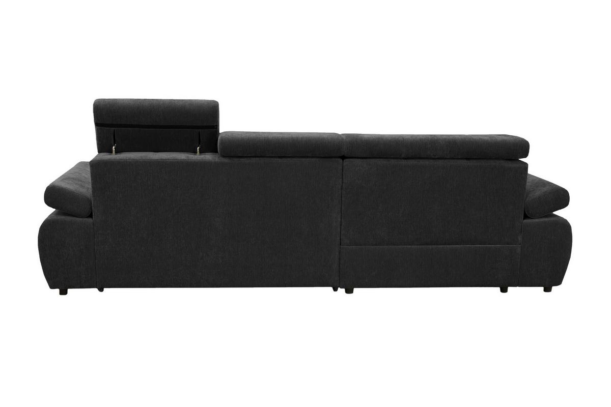 Kutna Garnitura Vegas - crna, Design, drvo/tekstil (173/294cm) - Modern Living